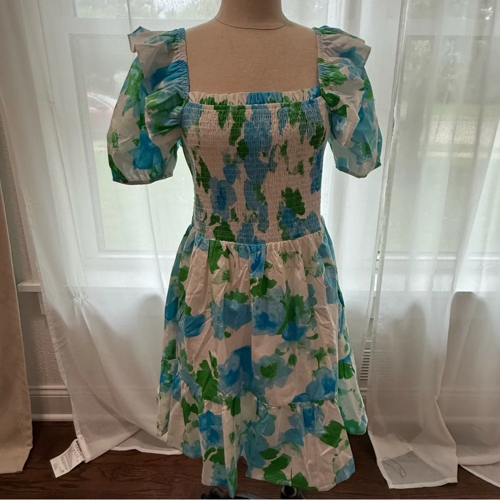 Sugarlips Cotton Mini Smocked dress Size Medium - Picture 1 of 11